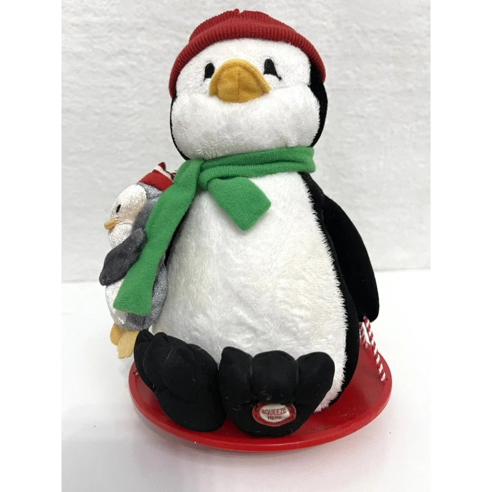 Hallmark Snowtime Jingle Pals Plush Penguin Animated Sledding Musical